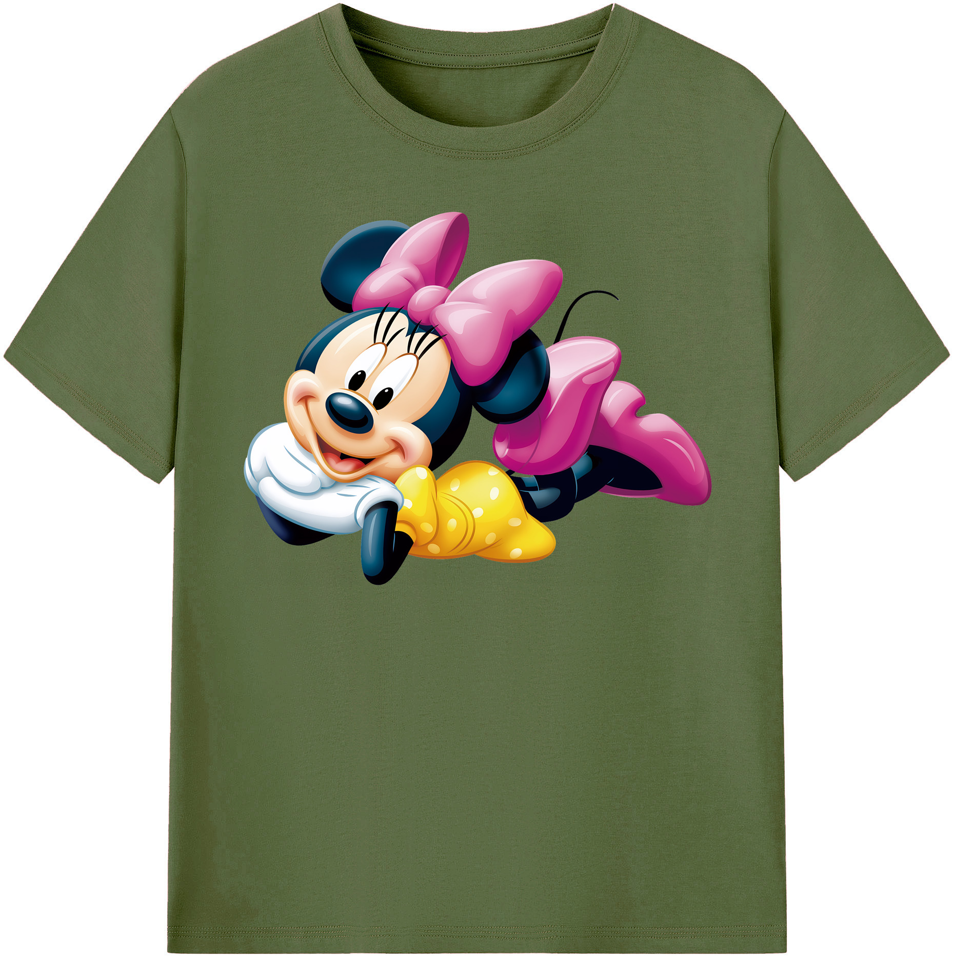 （画像用） ミッキーマウス Mickey Mouse 綿100％半袖Tシャツ（フロントプリント）